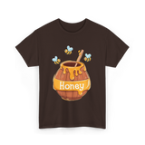 Honey Beekeeping Bees Hive T-Shirt - Dark Chocolate