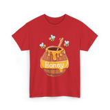 Honey Beekeeping Bees Hive T-Shirt - Red