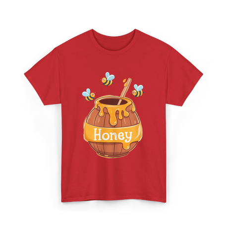 Honey Beekeeping Bees Hive T-Shirt - Red