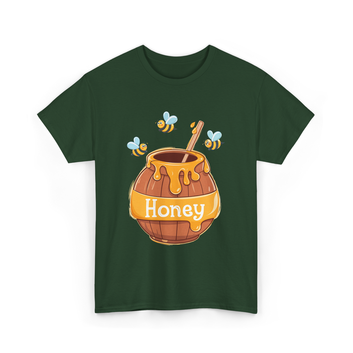 Honey Beekeeping Bees Hive T-Shirt - Forest Green