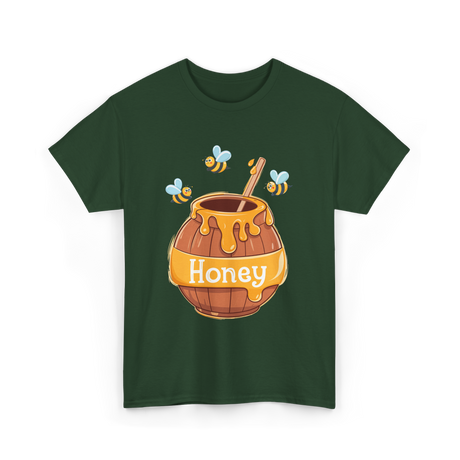 Honey Beekeeping Bees Hive T-Shirt - Forest Green