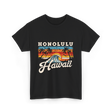 Honolulu Hawaii Waves Surfing T-Shirt - Black