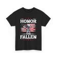 Honor The Fallen Veteran Memorial T-Shirt - Black