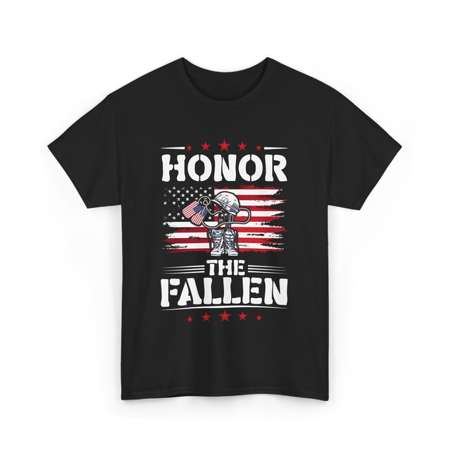 Honor The Fallen Veteran Memorial T-Shirt - Black