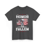 Honor The Fallen Veteran Memorial T-Shirt - Dark Heather