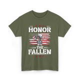 Honor The Fallen Veteran Memorial T-Shirt - Military Green