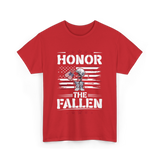 Honor The Fallen Veteran Memorial T-Shirt - Red