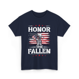 Honor The Fallen Veteran Memorial T-Shirt - Navy