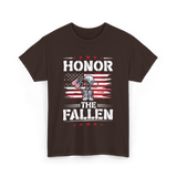 Honor The Fallen Veteran Memorial T-Shirt - Dark Chocolate