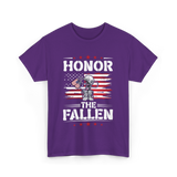 Honor The Fallen Veteran Memorial T-Shirt - Purple