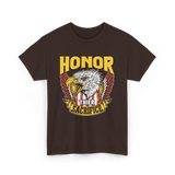 Honor Their Sacrifice Veteran Tribute T-Shirt - Dark Chocolate