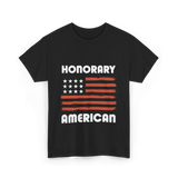 Honorary American Flag Patriotism T-Shirt - Black