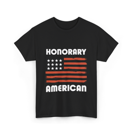 Honorary American Flag Patriotism T-Shirt - Black