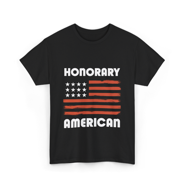 Honorary American Flag Patriotism T-Shirt - Black