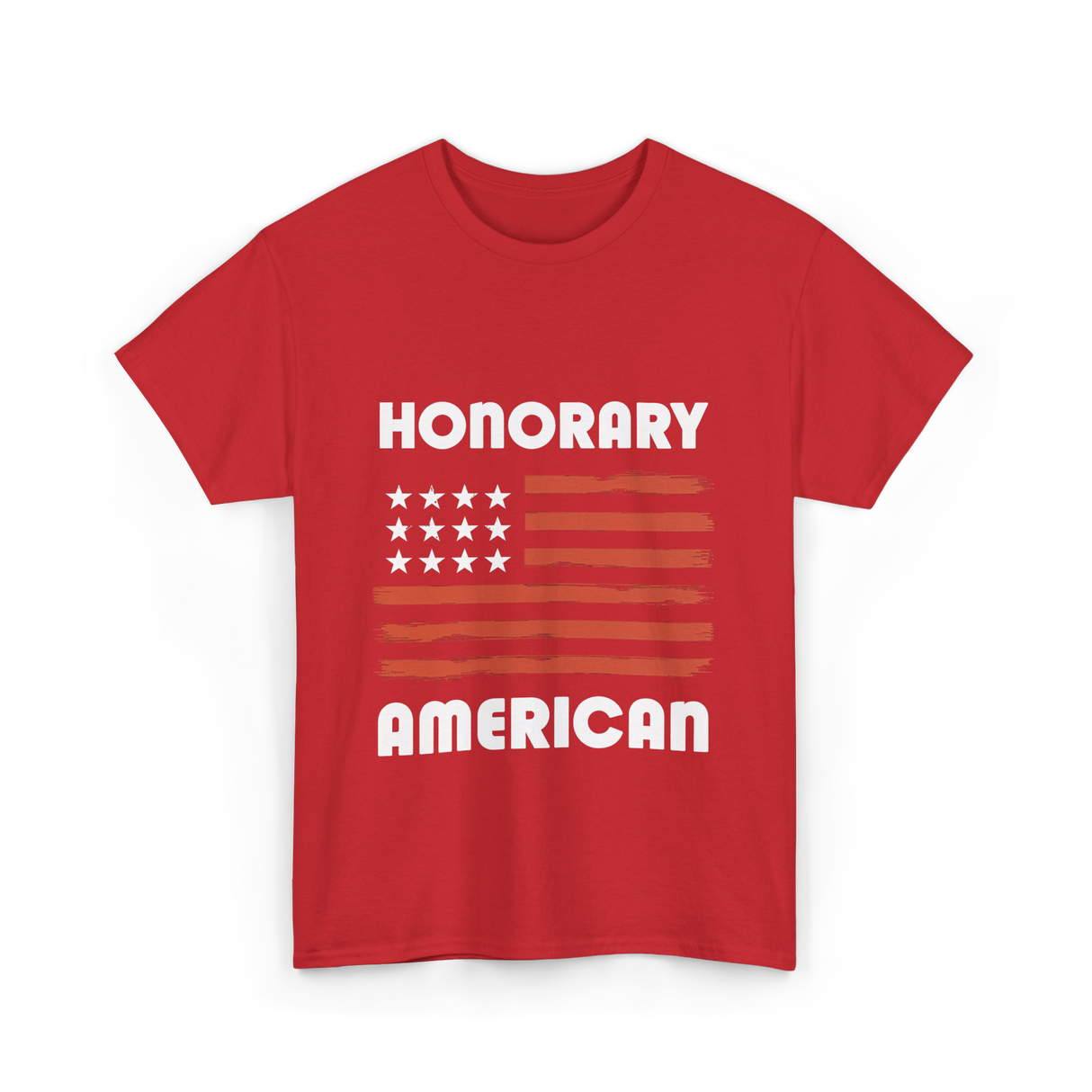 Honorary American Flag Patriotism T-Shirt - Red