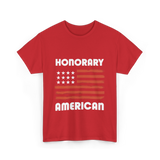 Honorary American Flag Patriotism T-Shirt - Red