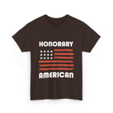 Honorary American Flag Patriotism T-Shirt - Dark Chocolate