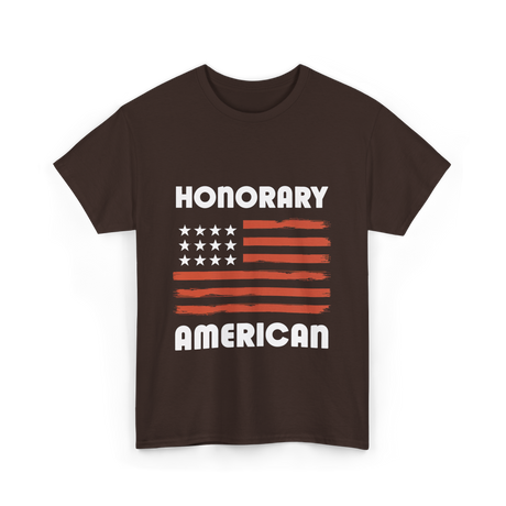 Honorary American Flag Patriotism T-Shirt - Dark Chocolate