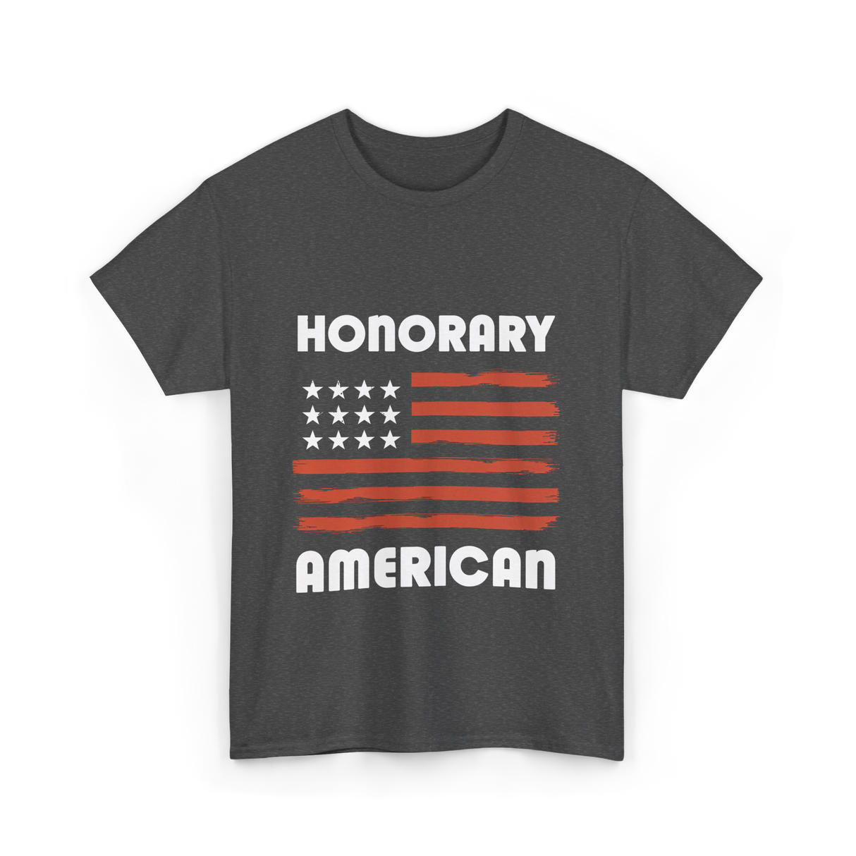 Honorary American Flag Patriotism T-Shirt - Dark Heather