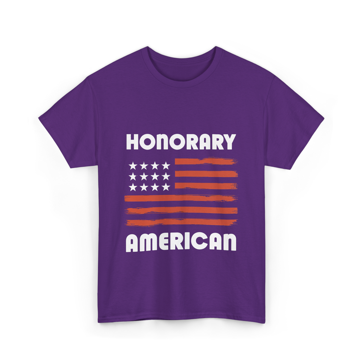 Honorary American Flag Patriotism T-Shirt - Purple