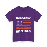 Honorary American Flag Patriotism T-Shirt - Purple