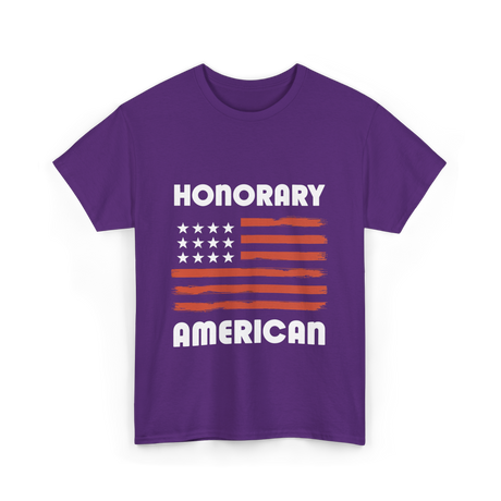 Honorary American Flag Patriotism T-Shirt - Purple