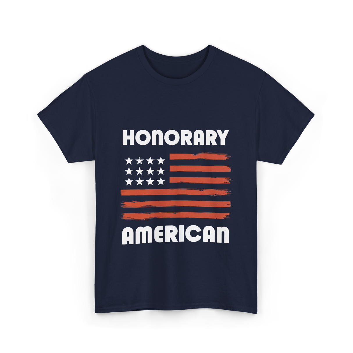 Honorary American Flag Patriotism T-Shirt - Navy