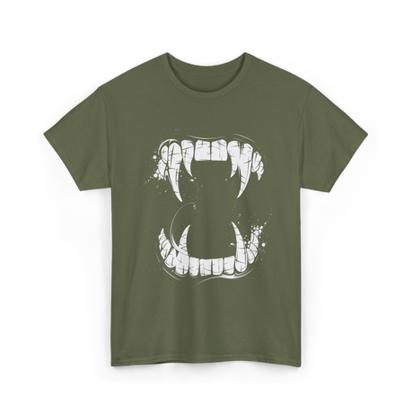 Horror Design Monster T-Shirt - Military Green