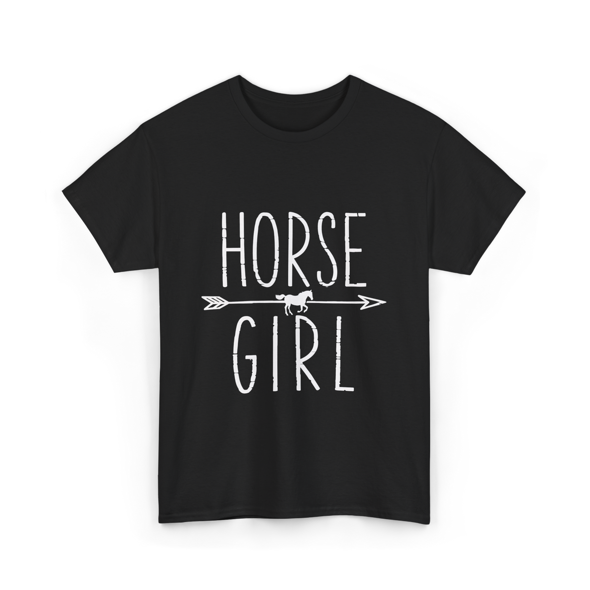 Horse Girl Equestrian Horseback Riding T-Shirt - Black