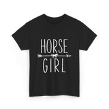 Horse Girl Equestrian Horseback Riding T-Shirt - Black