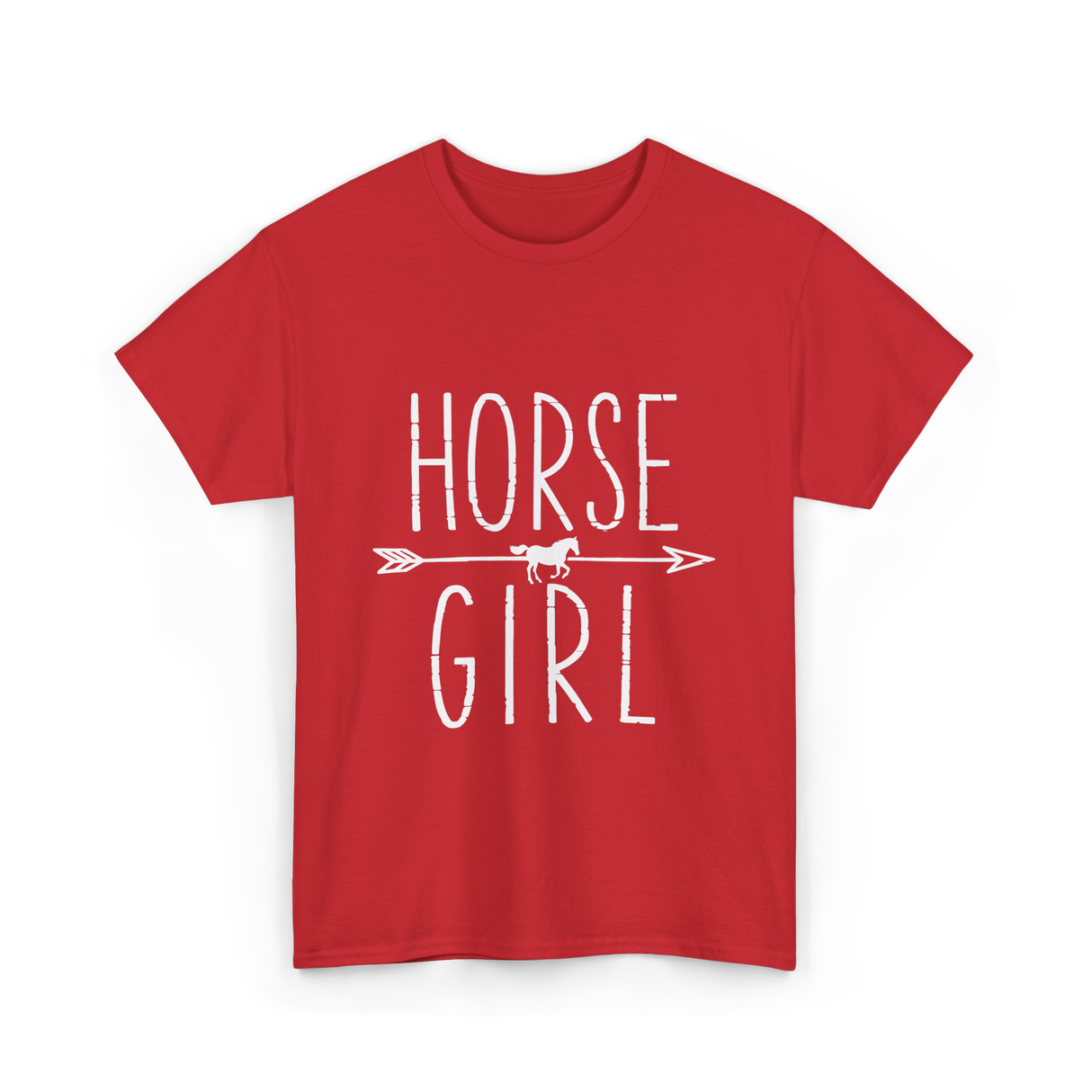 Horse Girl Equestrian Horseback Riding T-Shirt - Red