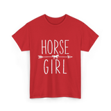 Horse Girl Equestrian Horseback Riding T-Shirt - Red