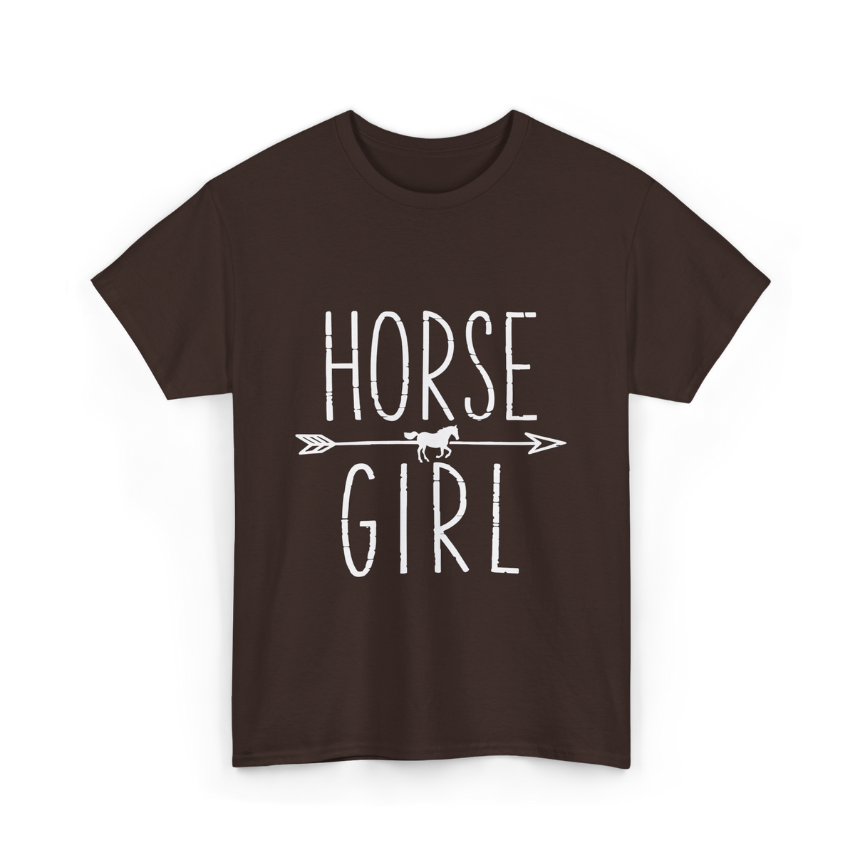 Horse Girl Equestrian Horseback Riding T-Shirt - Dark Chocolate