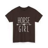 Horse Girl Equestrian Horseback Riding T-Shirt - Dark Chocolate