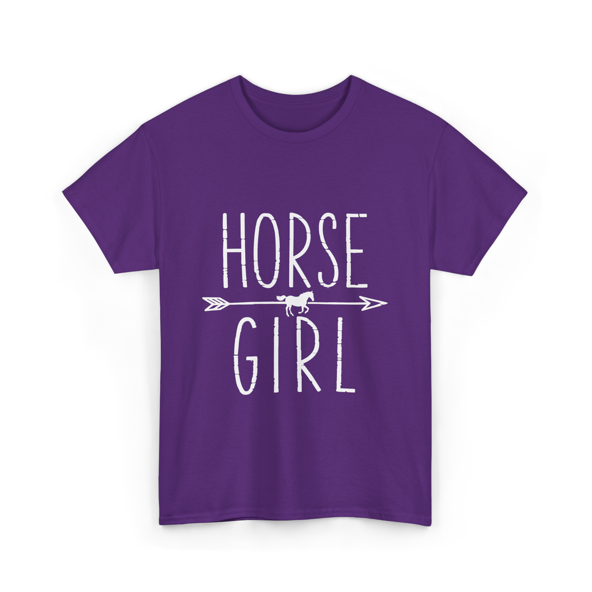 Horse Girl Equestrian Horseback Riding T-Shirt - Purple