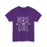 Horse Girl Equestrian Horseback Riding T-Shirt - Purple