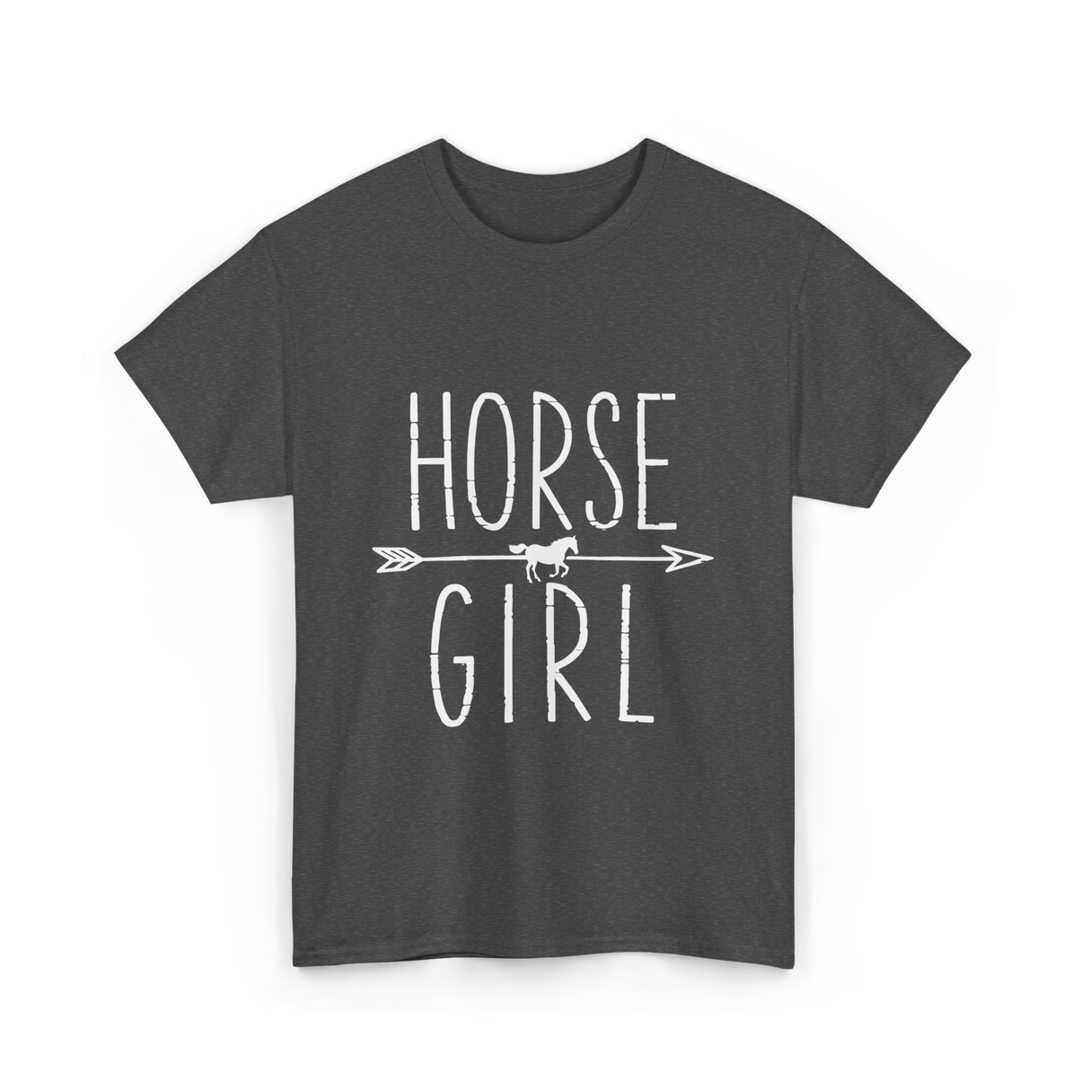 Horse Girl Equestrian Horseback Riding T-Shirt - Dark Heather