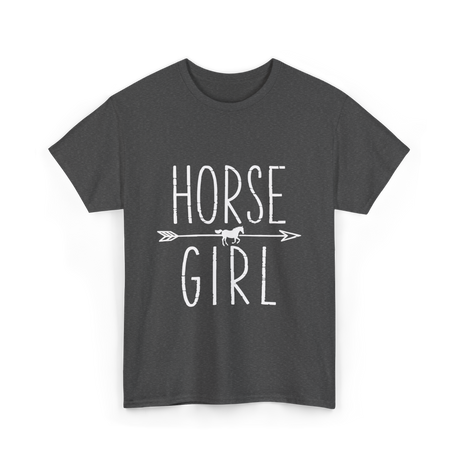 Horse Girl Equestrian Horseback Riding T-Shirt - Dark Heather