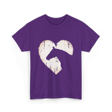 Horse Heart Equestrian Cowgirl T-Shirt - Purple