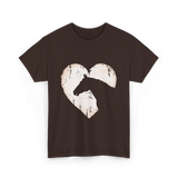 Horse Heart Equestrian Cowgirl T-Shirt - Dark Chocolate