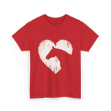 Horse Heart Equestrian Cowgirl T-Shirt - Red