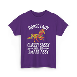 Horse Lady Classy Sassy T-Shirt - Purple