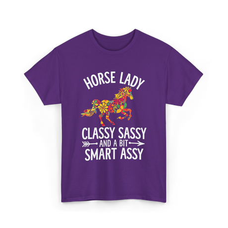 Horse Lady Classy Sassy T-Shirt - Purple