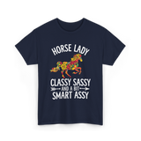 Horse Lady Classy Sassy T-Shirt - Navy