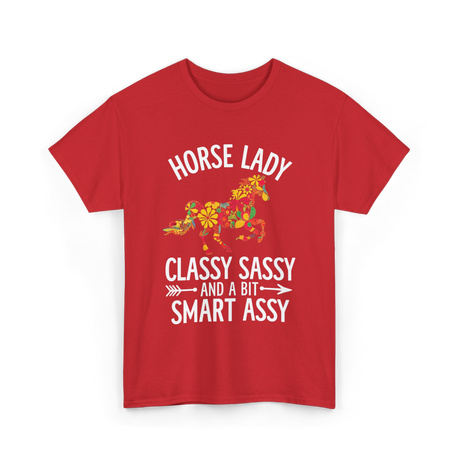 Horse Lady Classy Sassy T-Shirt - Red