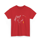 Horse Lady Horse Love T-Shirt - Red