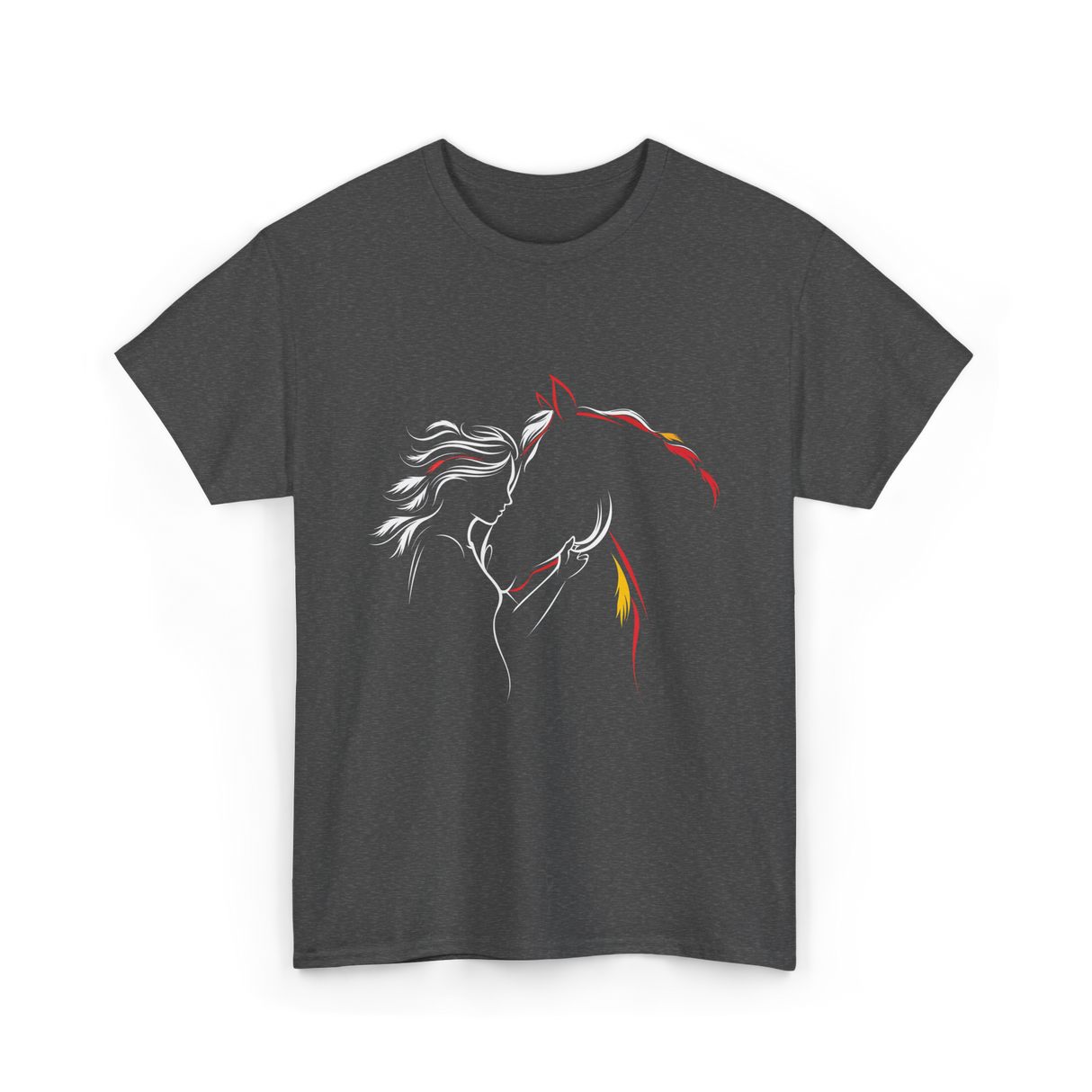 Horse Lady Horse Love T-Shirt - Dark Heather