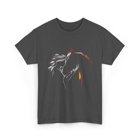 Horse Lady Horse Love T-Shirt - Dark Heather