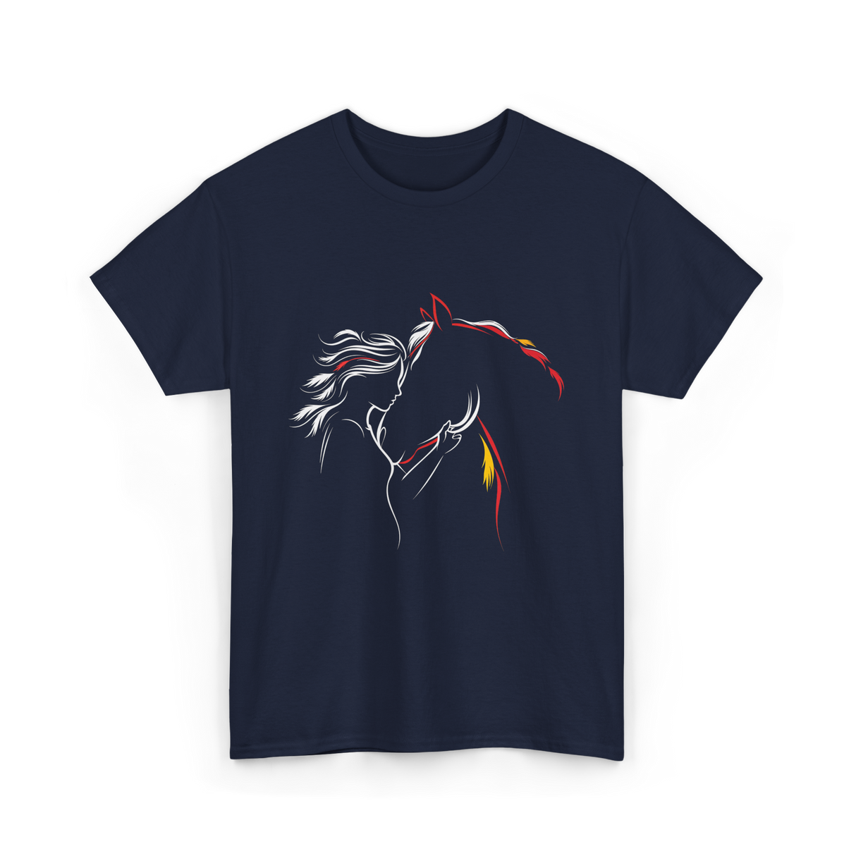 Horse Lady Horse Love T-Shirt - Navy