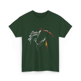 Horse Lady Horse Love T-Shirt - Forest Green